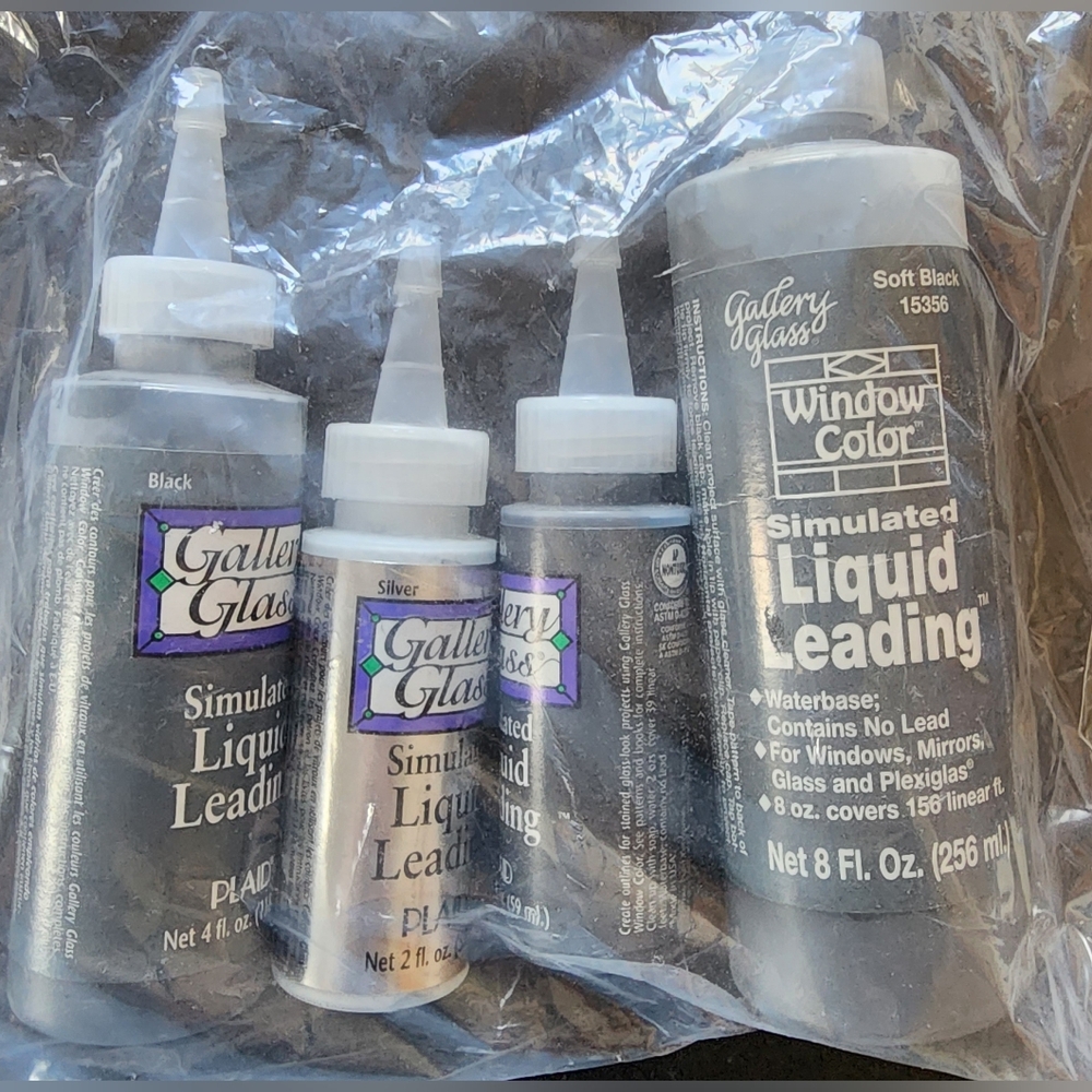 PLAID Lot Of Gallery Glass Liquid Leading Crystal Clear Some New Some Open READ!